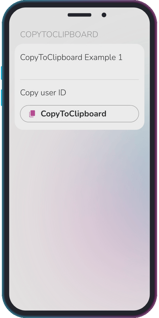 The app showing the results of the sample code from Example 1.