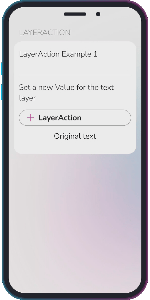 The app showing the results of the sample code from Example 1.