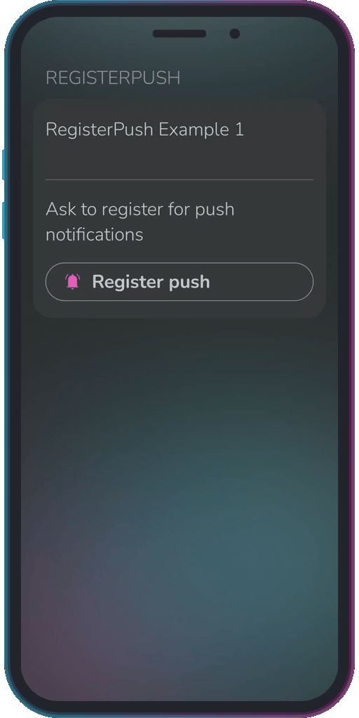 The app showing the results of the sample code from Example 1.