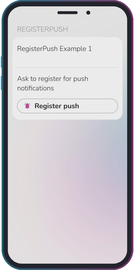 The app showing the results of the sample code from Example 1.