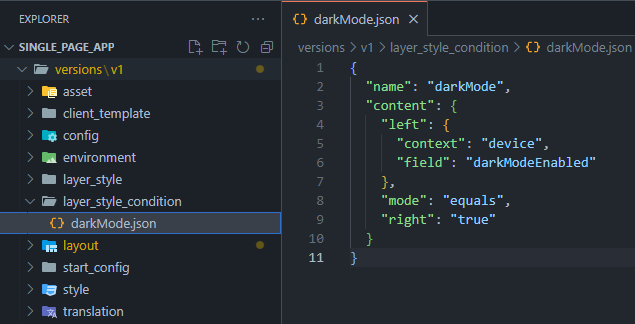 Layer style condition file structure