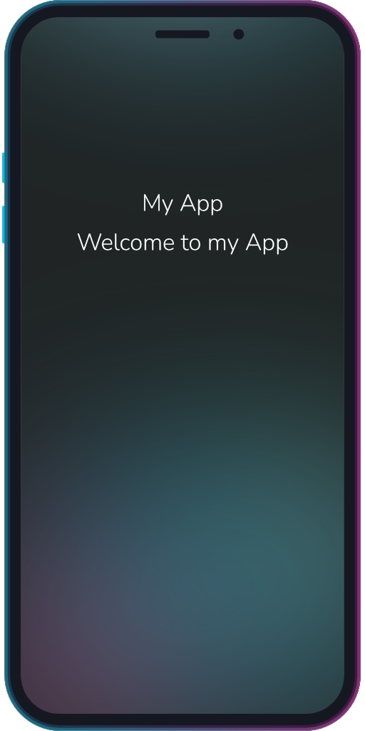 The app showing the translation of the homeHeader and homeSubtitle translation keys.