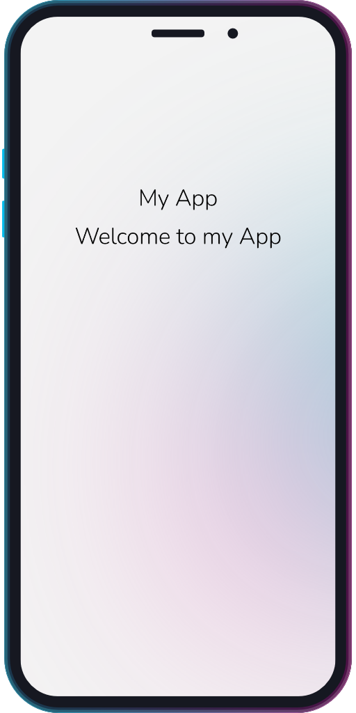 The app showing the translation of the homeHeader and homeSubtitle translation keys.