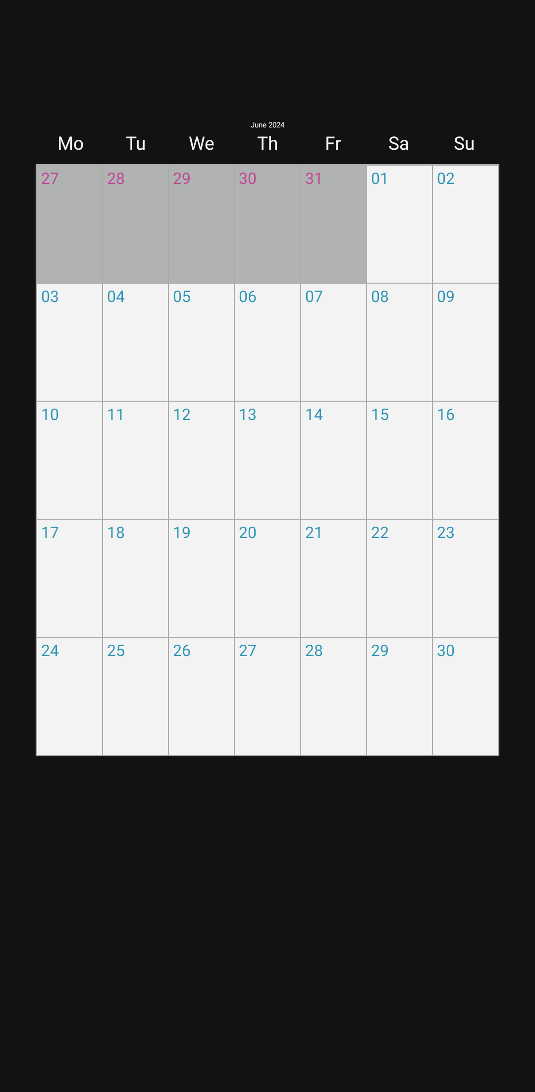 Screenshot of the app showing the results of the sample code from Example 1.