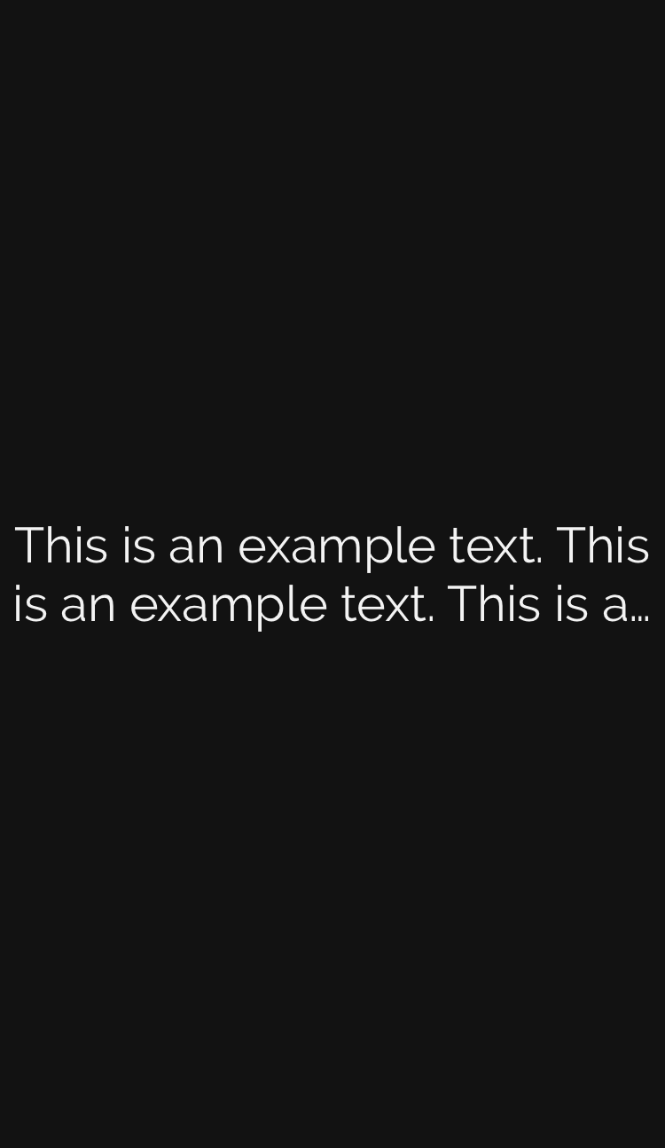 Screenshot of the app showing the results of the sample code from Example 1.